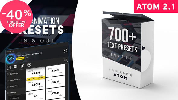 Videohive Text Presets Atom V2.1 23150189