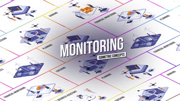 Videohive Monitoring Isometric Concept 28986926