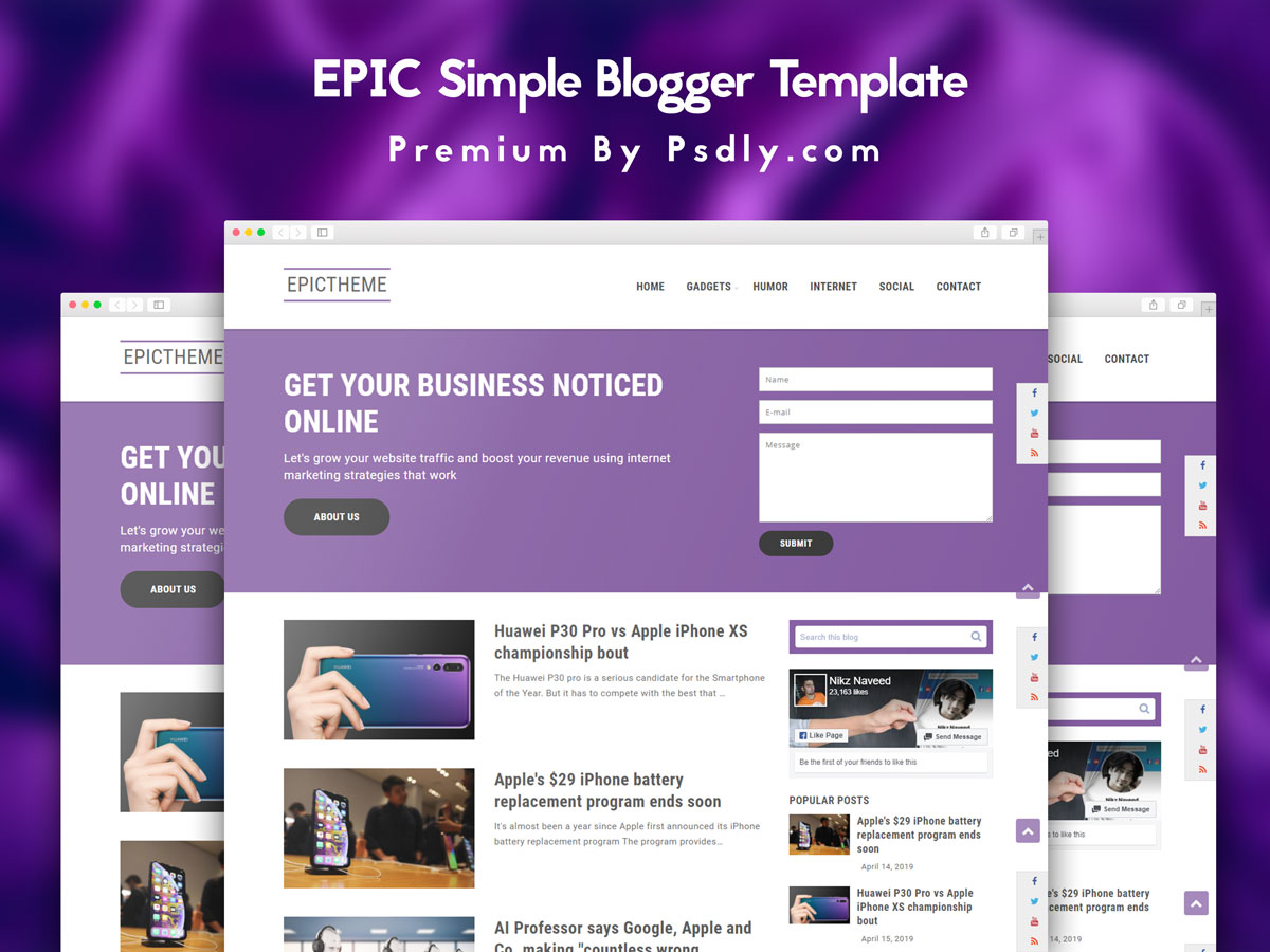EpicTheme Responsive Blogger Template