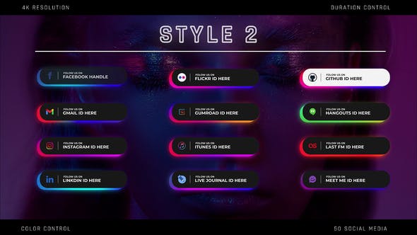 Videohive Gradient Social Media Lower Thirds 29110100