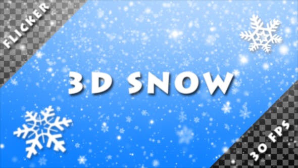 Videohive Flicker 3D Snow Alpha Pack 22916520
