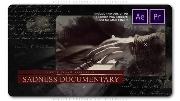 Videohive Sadness Documentary Slideshow 28805795