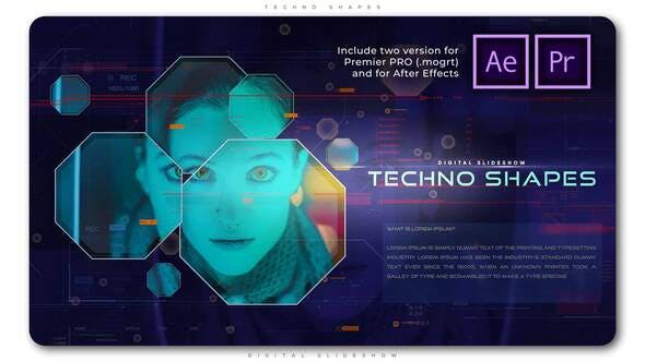 Videohive Techno Shapes Digital Slideshow 28805782
