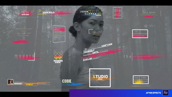 Videohive Modern Colored Stripes Titles 28773528