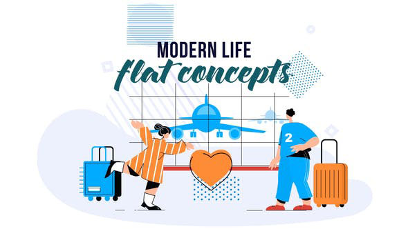 Videohive Modern life Flat Concept 28828984