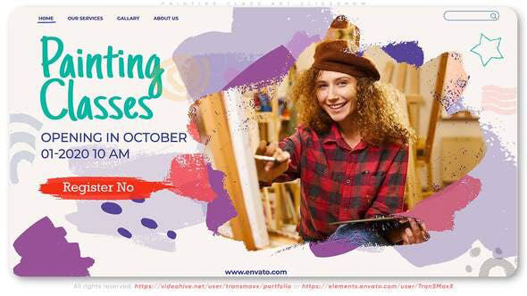 Videohive Painting Class Art Slideshow 28736678