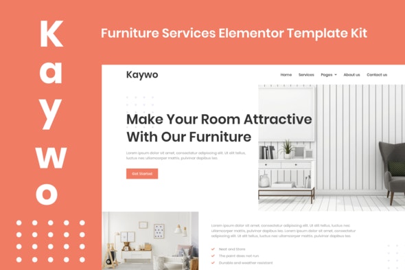 ThemeForest Kaywo v1.0 Furniture Services Elementor Template Kit 28979969