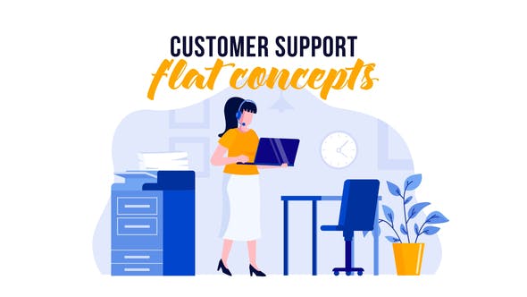 Videohive Customer support - Flat Concept 29529589