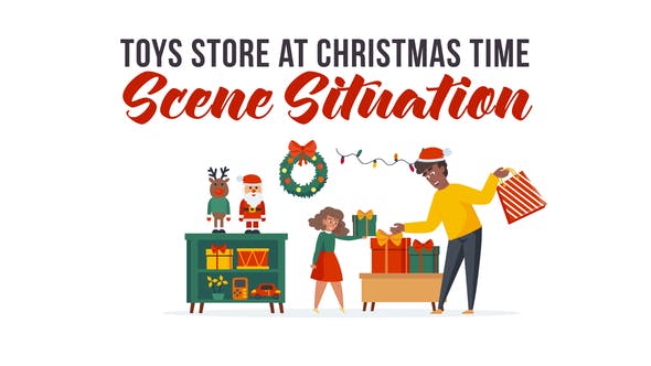 Videohive Toys store at Christmas time - Scene Situation 29437365