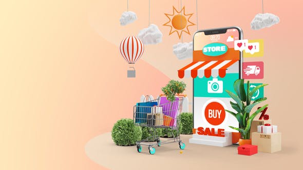 Videohive - Mobile Online Shopping AE Project - 28782295