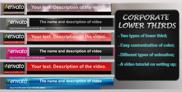 Videohive Corporate Lower Thirds 874849