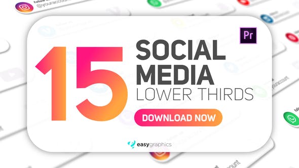 Videohive - Clean Rounded Social Media Lower Thirds - 29783442