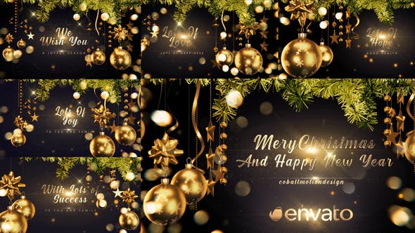 Videohive - Golden Christmas Wishes 4K - 29651275