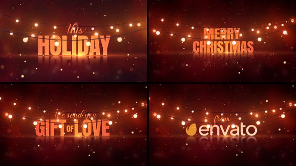 Videohive Christmas Lights Wishes 29833016