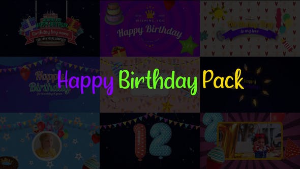 Videohive Happy Birthday Pack 29866195