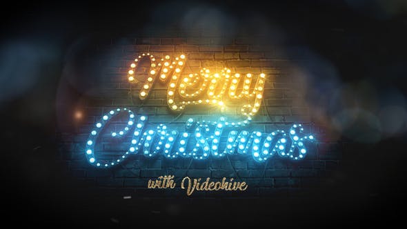 Videohive Merry Christmas Light Bulbs 29516457