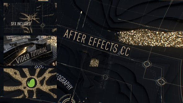 Videohive Abstract Black Gold Intro 29680098