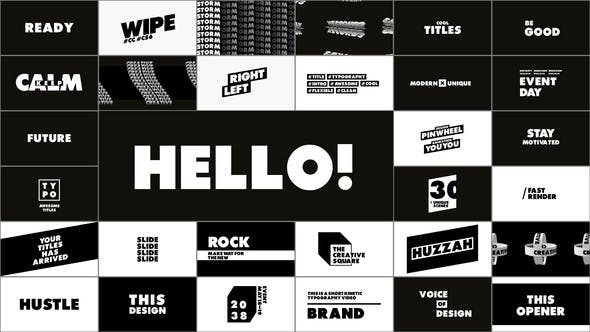 Videohive Typography & Titles 28995500