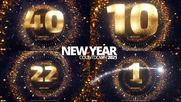 Videohive Golden New Year Countdown 2021 29809141