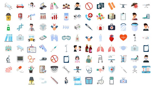 Videohive 100 Medical Elements 29901814