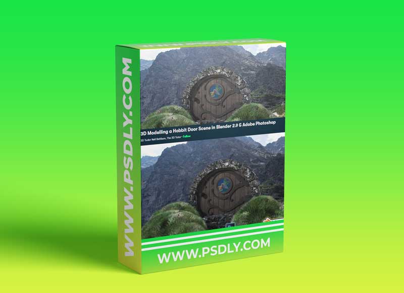 3D Modelling a Hobbit Door Scene in Blender 2.9 & Adobe Photoshop