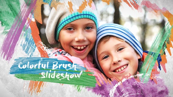 Videohive Colorful Brush Slideshow 23674567