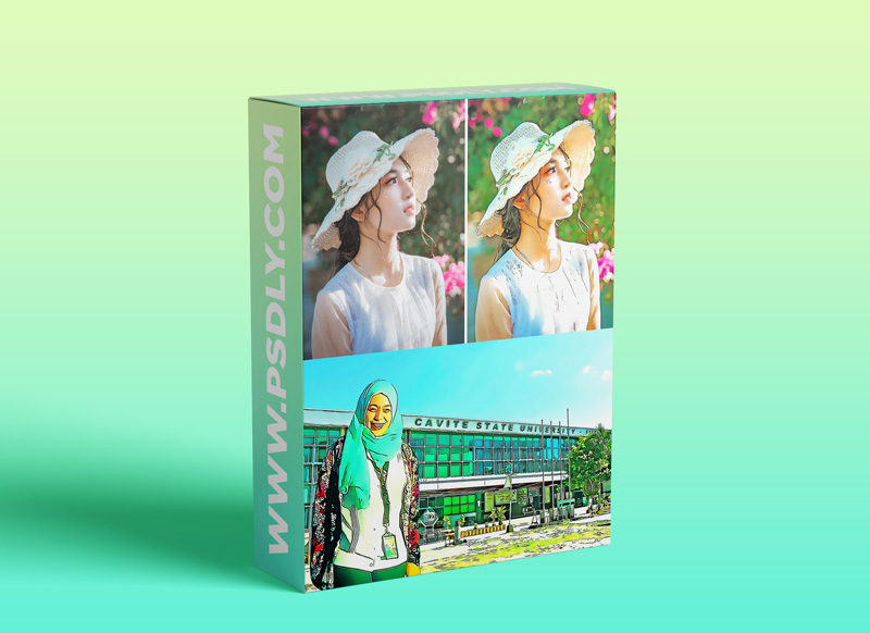 CreativeMarket Beautiful Cartoon 2 Photoshop Action 5458074