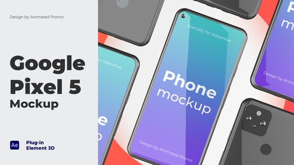 Videohive Pixel 5 Phone App - App Promo 30268621