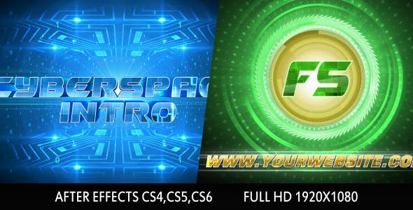 Videohive Cyberspace Logo Intro 3925285