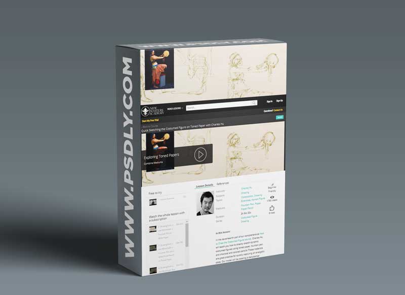 Quick Sketching the Costumed Figure on Toned Paper with Charles Hu