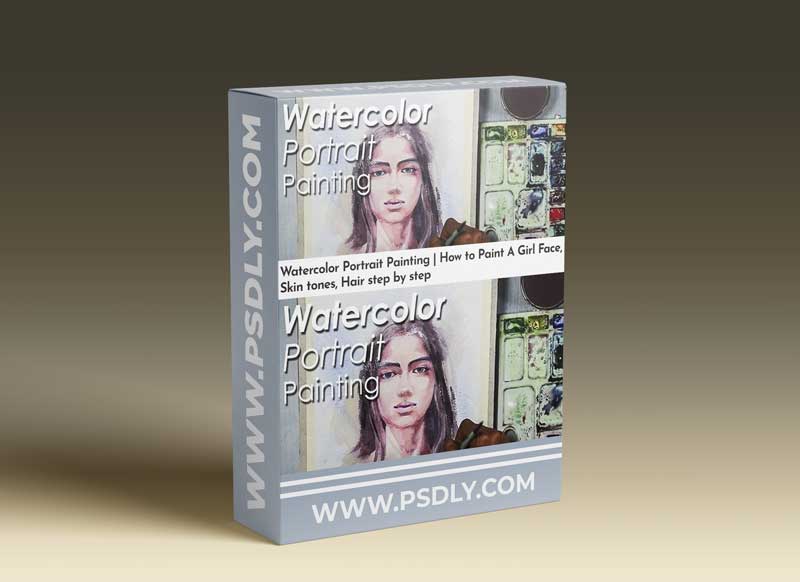 Watercolor Portrait Painting | How to Paint A Girl Face, Skin tones, Hair step by step