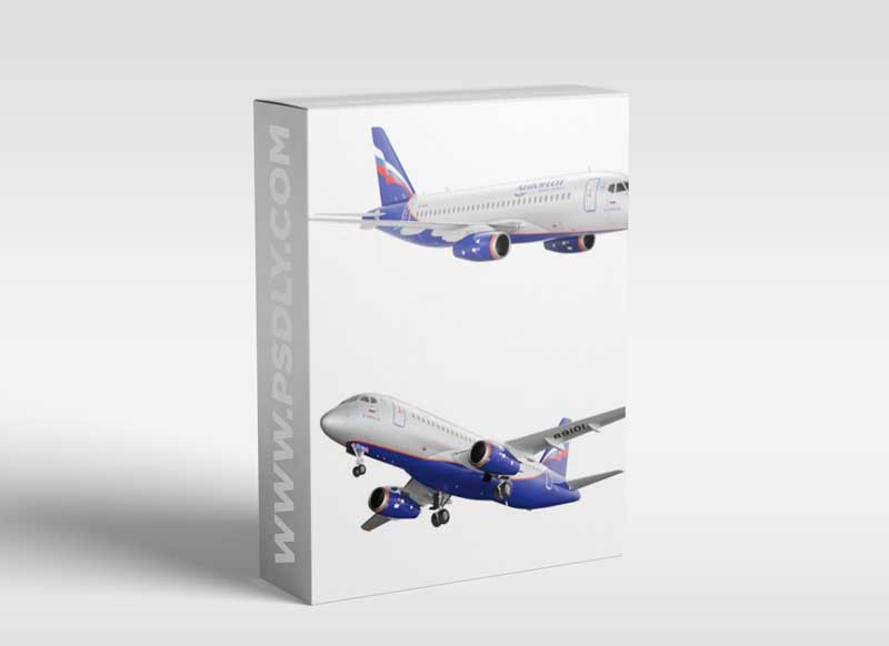 Aircraft SSJ-100 Aeroflot 3D model