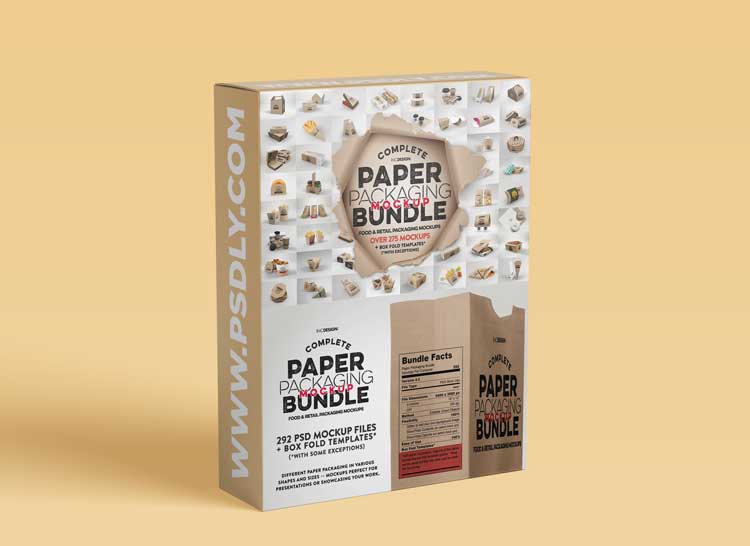 CreativeMarket - BUNDLE: Paper Packaging Mockup 2513245
