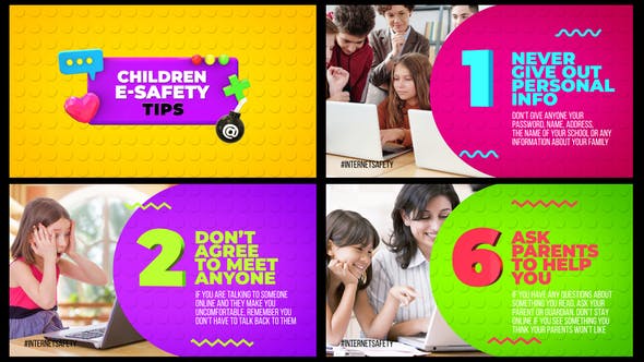 Videohive Children E-Safety Tips Kids Education 30470989