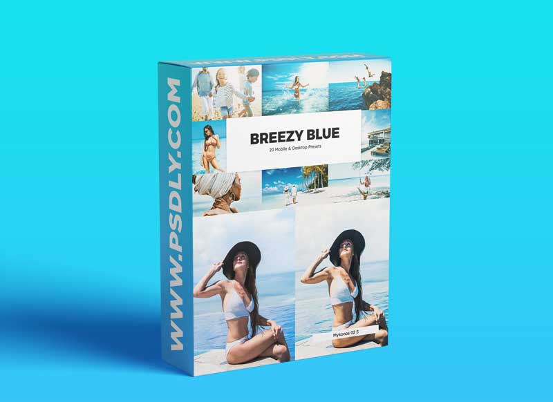 CreativeMarket 20 Breezy Blue Lightroom Presets & LUTs 5846212