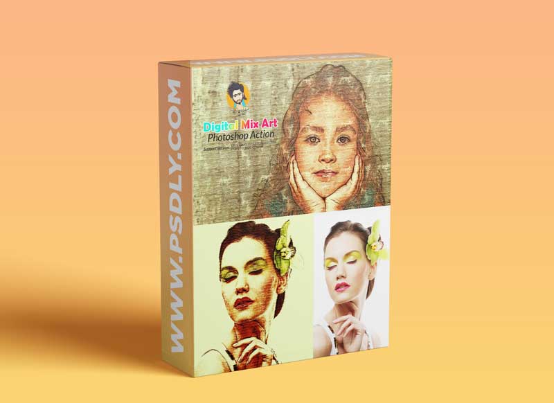 CreativeMarket - Digital Mix Art Photoshop Action 5794990