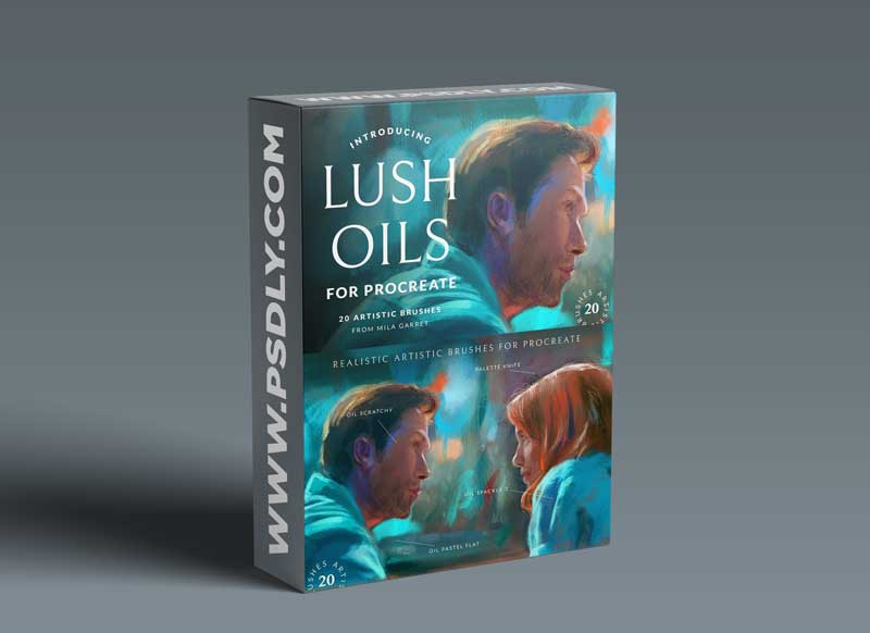 CreativeMarket - Lush Oils Procreate Painting Brushes 5389755