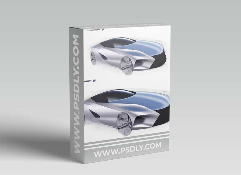 Digital Car Design Rendering in Photoshop