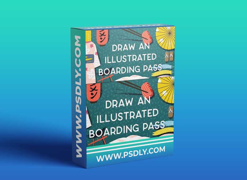 Digital Illustration: Draw An Illustrated Boarding Pass in Procreate