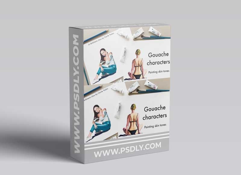 Gouache characters - painting skin tones