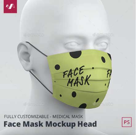 GraphicRiver - Face Mask Mockup Head Medical 30338662