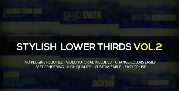 Videohive Stylish Lower Thirds vol.2 12810844