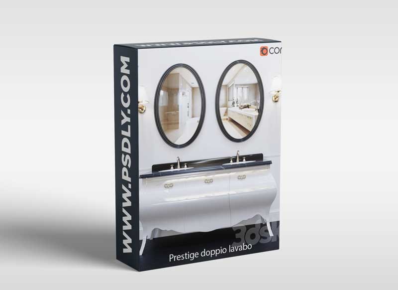 Set of furniture Eurodesign Prestige doppio lavabo White painted