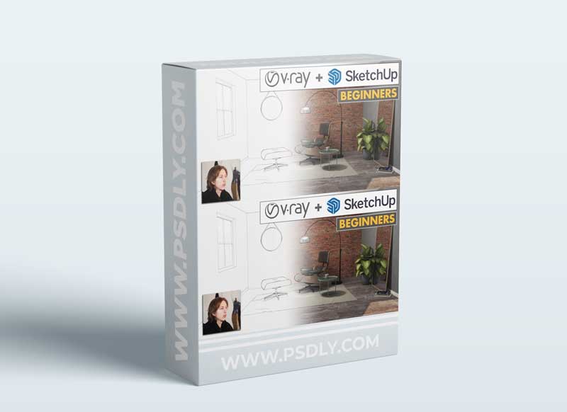 Vray for Sketchup - Beginners - Create Amazing Visuals! - Step by Step - Interior Design - 3D Model