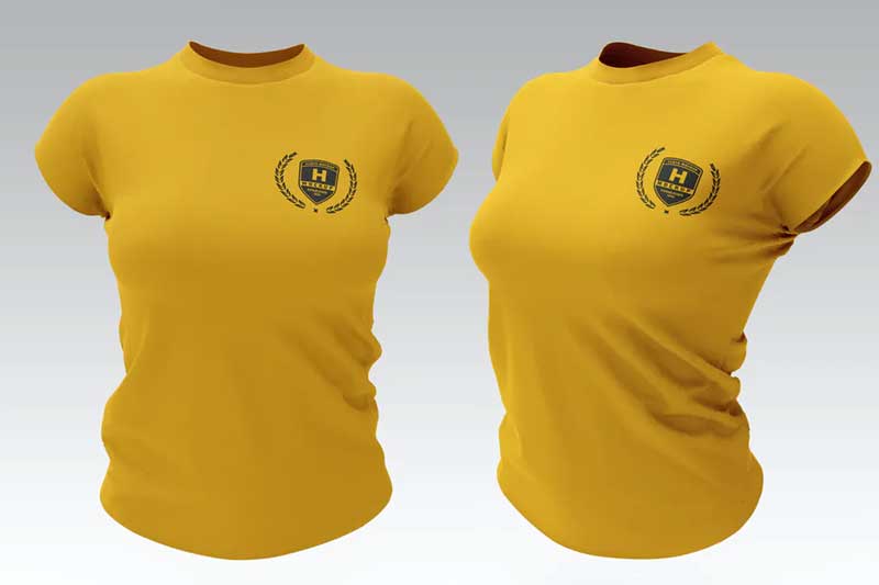 Women s Slim-Fit T-Shirt Mockup Two views