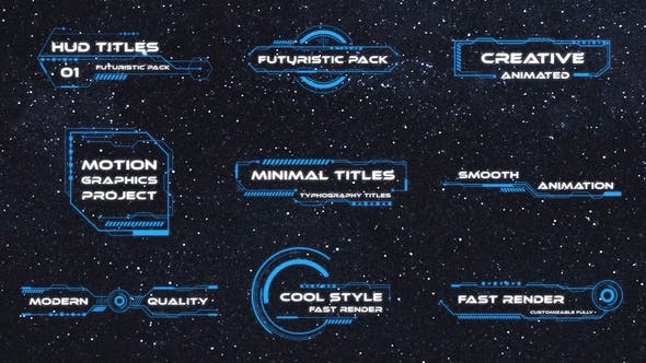 Videohive HUD Titles V2 30049182