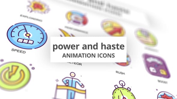 Videohive Power & Haste Animation Icons 30885394