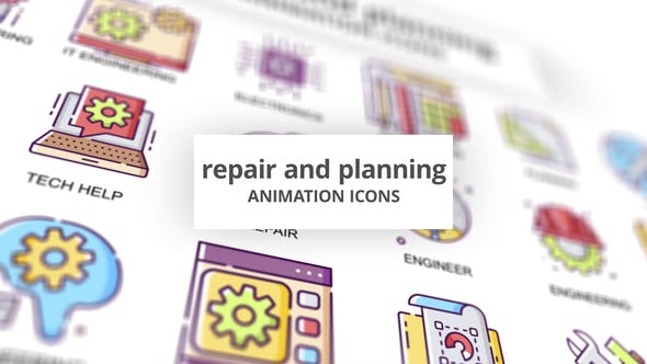 Videohive Repair & Planning Animation Icons 30885411