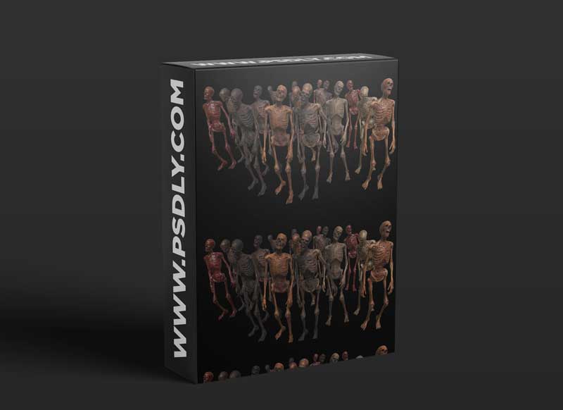 Cgtrader - Skeleton Zombies VR / AR / low-poly 3d model