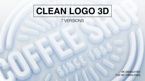 Videohive Clean Logo 3D Reveal (7-Pack) 28563738